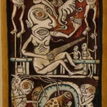 Pintura titulada "dans le jeté de la…" por Yseult Houssais, Obra de arte original