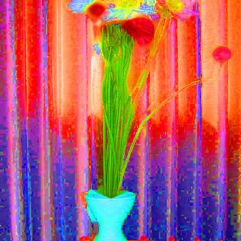 Digital Arts titled "Blue Vase" by Angelo Di Pietrantonio, Original Artwork