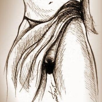 Painting titled "Pose" by Triptih Art, Original Artwork