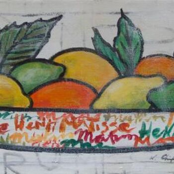 Painting titled "Nature morte à la M…" by Nathalia Chipilova, Original Artwork, Acrylic