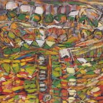 Peinture intitulée "A l'envers" par Barbara Piatti, Œuvre d'art originale, Huile