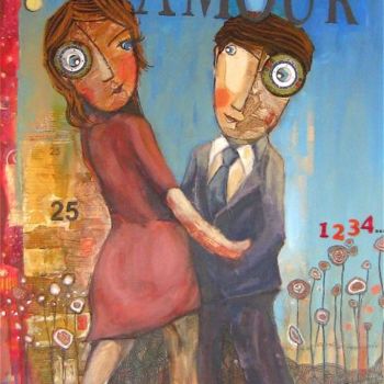 Peinture intitulée ""MON AMOUR"" par Catherine Suchocka, Œuvre d'art originale, Autre