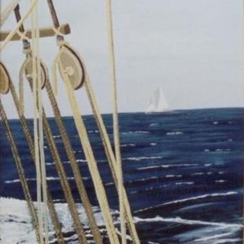 Peinture intitulée "CORDAGES" par Desnoyers, Œuvre d'art originale, Huile