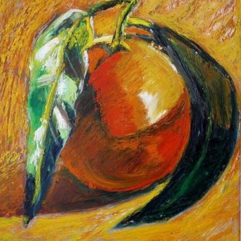 Painting titled "Mandarine" by Nathalia Chipilova, Original Artwork, Acrylic