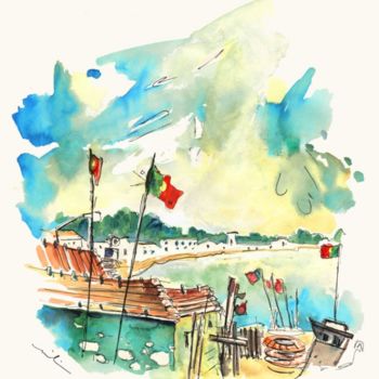 Painting titled "Harbour in Vila Cha" by Miki De Goodaboom, Original Artwork, Oil