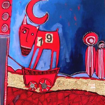 Peinture intitulée ""LE 19"" par Catherine Suchocka, Œuvre d'art originale