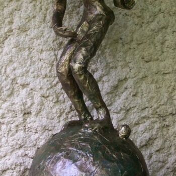 Sculpture intitulée "Joueur..." par Anne-Frédérique Ferret, Œuvre d'art originale, Papier