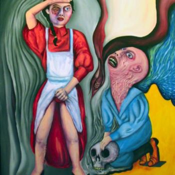 Peinture intitulée "A l'Est rien de nou…" par Patrick Jannin, Œuvre d'art originale, Huile