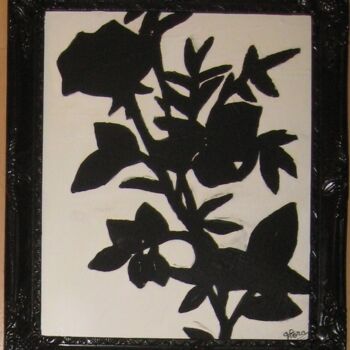 Pintura titulada "ROSE NOIRE" por Flora I., Obra de arte original