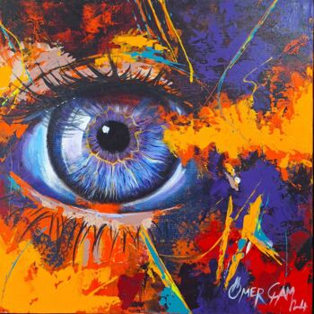Painting titled "düşler sokağı_1" by Ömer Çam, Original Artwork