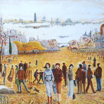 "Campus II:three fri…" başlıklı Tablo Carlos Pardo tarafından, Orijinal sanat, Petrol