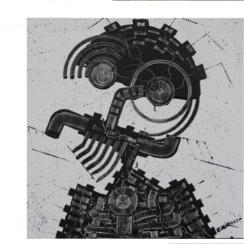 Peinture intitulée "espion à la solde d…" par Yves Cairoli, Œuvre d'art originale