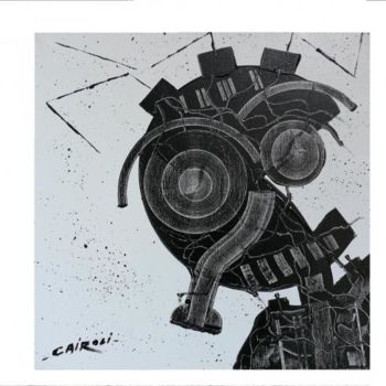 Peinture intitulée "papillon de nuit" par Yves Cairoli, Œuvre d'art originale