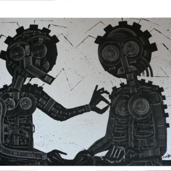 Peinture intitulée "deux soeurs" par Yves Cairoli, Œuvre d'art originale