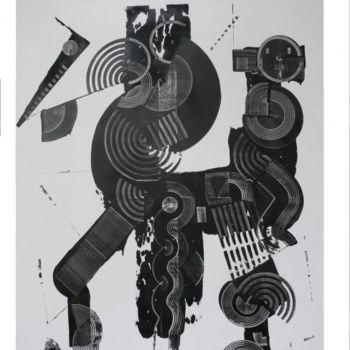 Peinture intitulée "centaure africain" par Yves Cairoli, Œuvre d'art originale