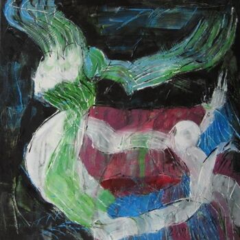 Painting titled "Soul Guardians" by B.Piatti, Original Artwork, Oil