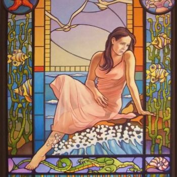 Painting titled "Dream on - Reve enc…" by Gyuri Lohmuller, Original Artwork, Oil