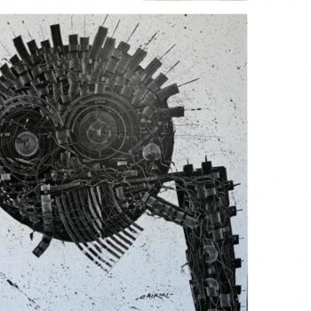 Peinture intitulée "sa majesté des mouc…" par Yves Cairoli, Œuvre d'art originale