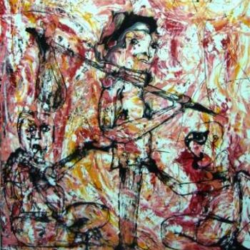 Pintura intitulada "crise" por Mário Fresco, Obras de arte originais, Óleo
