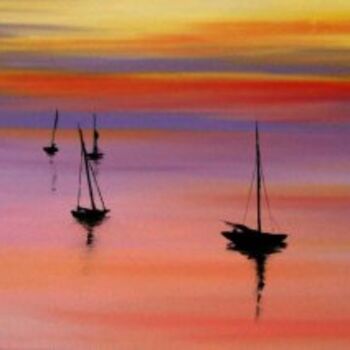 Painting titled "DELICE" by Dominique Thivollier, Original Artwork