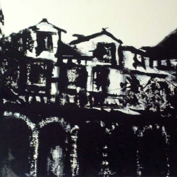 Schilderij getiteld "Autrefois" door Artistcrea, Origineel Kunstwerk, Olie