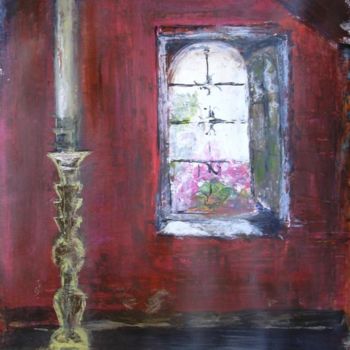 Peinture intitulée "Cierge" par Nathalie Torrents, Œuvre d'art originale