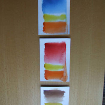 Painting titled "Art Postcards" by Richard Mangold, Original Artwork, Oil