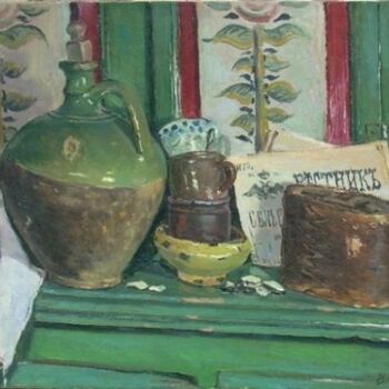 Painting titled "Вино и табак" by Vladimir Kopylov, Original Artwork