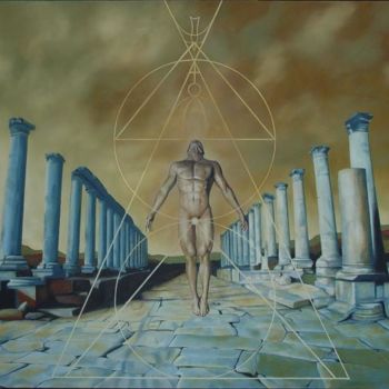 Ζωγραφική με τίτλο "Arquitectura" από Pascal Roy, Αυθεντικά έργα τέχνης, Λάδι