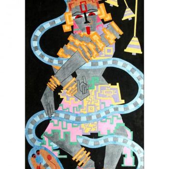Painting titled "kaali maa" by Swati Rastogi, Original Artwork