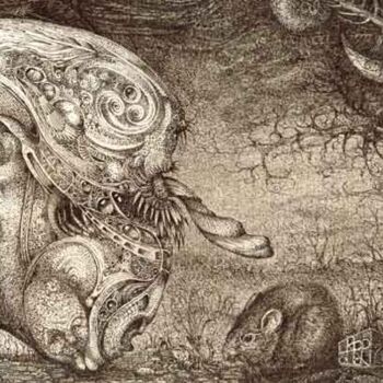 Drawing titled "Bogomil's Mousetrap" by The Mystic Otto Rapp, Original Artwork, Other