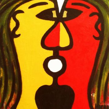 Schilderij getiteld "Harmonia" door Georg Kiehn, Origineel Kunstwerk