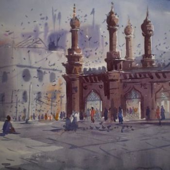 Painting titled "Hyderabad06" by Kishore Singh, Original Artwork