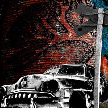 Printmaking titled "hamlet of detroit" by Andre Van Der Kerkhoff, Original Artwork