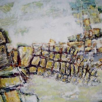 Painting titled "Fossilization" by Traian Stefan Boicescu, Original Artwork, Oil