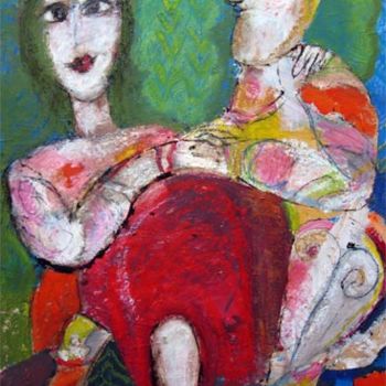 Peinture intitulée "ciel , mon marquis!" par Elisabeth Brainos, Œuvre d'art originale, Acrylique