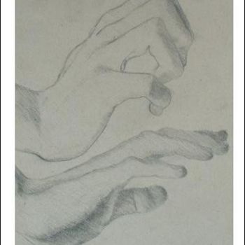 Drawing titled "Hands II" by Bartek Radziejewski, Original Artwork