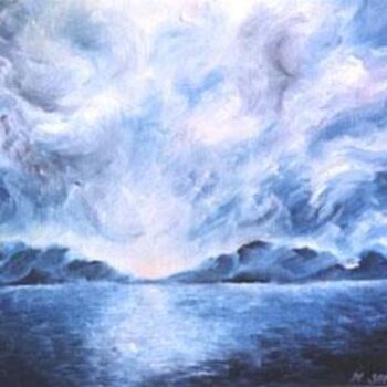 「Contemplation」というタイトルの絵画 Ghyslaine De Sevlianによって, オリジナルのアートワーク, オイル