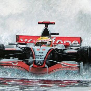 Painting titled "Champion's drive" by Davo, Original Artwork, Oil