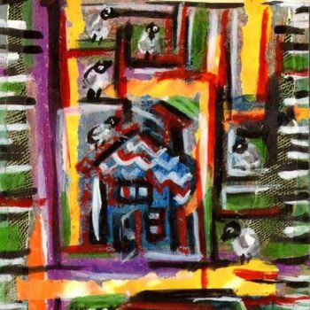 Malerei mit dem Titel "window 1" von Miloje84, Original-Kunstwerk