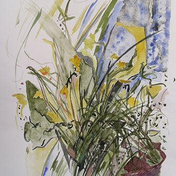 Painting titled ""FLEURS DE PRINTEMP…" by Yvelise Holopherne, Original Artwork