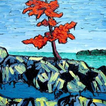 Painting titled "LONE TREE" by Pat Moffatt, Original Artwork