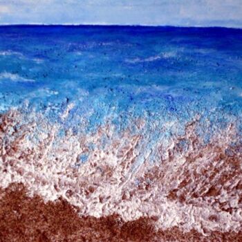 Pintura titulada "MAR Y ARENA-I" por Carmen G. Junyent, Obra de arte original, Acrílico