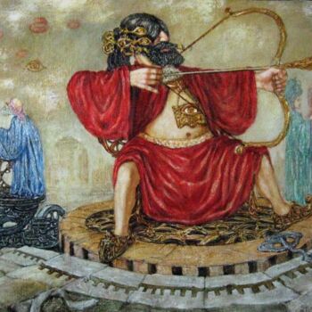 Painting titled "Worldy wisdom" by Alexandr Ivanov, Original Artwork, Oil