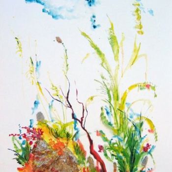 Peinture intitulée "vercors 1" par Nanou, Œuvre d'art originale, Huile