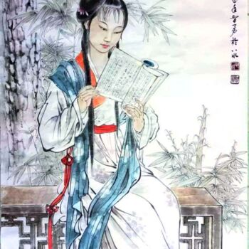 「中国古代学童10」というタイトルの絵画 智勇 毛によって, オリジナルのアートワーク
