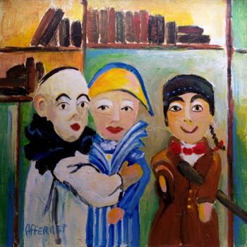 Peinture intitulée "20x20  guignol... e…" par Anne-Frédérique Ferret, Œuvre d'art originale