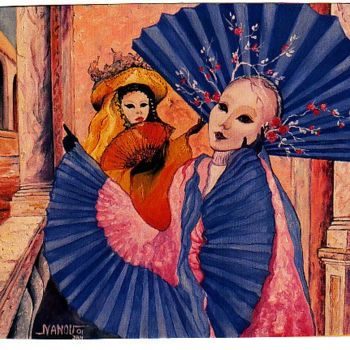 Malerei mit dem Titel "l'orientale" von Nanou, Original-Kunstwerk, Öl