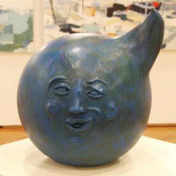 Peinture intitulée "bille de lune" par Sonia Morand, Œuvre d'art originale