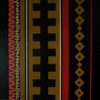 Painting titled "MOTIF AFRICAIN 4" by Thierry Vaudein, Original Artwork